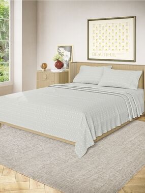 Beautiful Geometric Sheet Set Sage Green